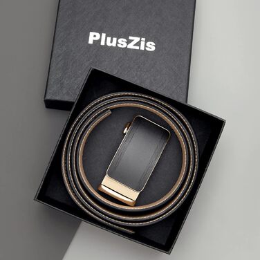 Чоловічий шкіряний ремінь з пряжкою-рачею, великий та тонкий, регульований 110 см/28'-36' розмір, золота пряжка + чорний ремінь