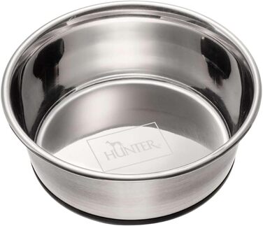 Миска для корму та води Hunter з нержавіючої сталі, 2700 мл, з силіконовим дном, стійка до ковзання, легко миється, довговічна