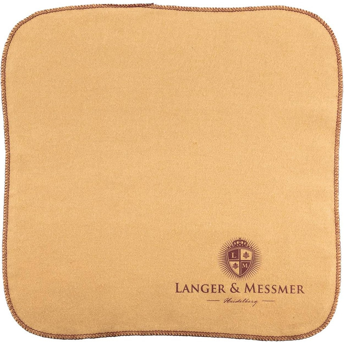 Langer & Messmer Polishing Cloths for Smooth Leather made of 100% Cotton in a Practical Set - The shoe cloth for professional shoe care ( | Beige) (6-piece set, Beige / Bordeaux)