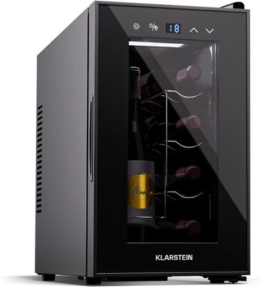 Витримайте вино з комфортом: Витримайте вино Klarstein Reserva Slim Uno - винний холодильник з LED-підсвіткою та UV-захистом
