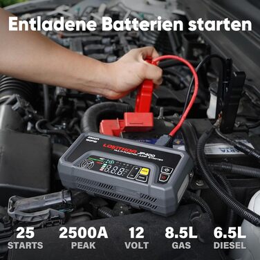 Пусковий пристрій LOKITHOR JP400 Jump Starter Powerbank 2500A з компресором 150 PSI для автомобіля