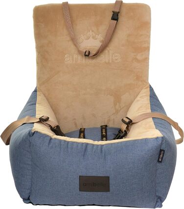 Автокрісло для собак та котів, Universal, миється, чорне, штучна шкіра, 55 x 55 см (Bella Jeans)