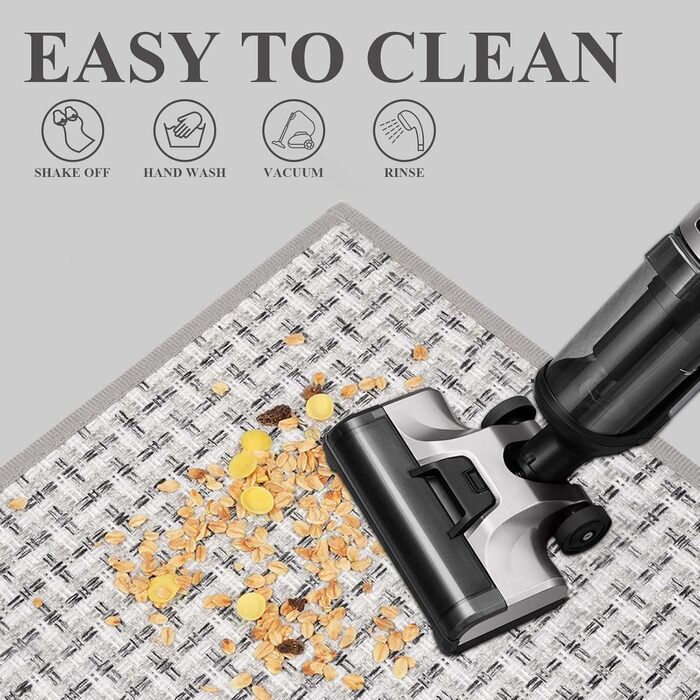 Килимок для дому, антиковзаюча підлога, килимок для вхідних дверей, 41x61 см, сірий