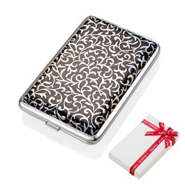 Чохол для сигарет з екошкіри, метал, червоний, для 12 сигарет, з гумкою, стильний, тонкий, для жінок/чоловіків