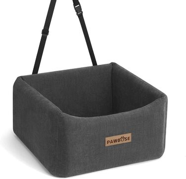 Автокрісло для собак, середнього розміру, до 15 кг, з ременем безпеки, знімний та миючий, сірий