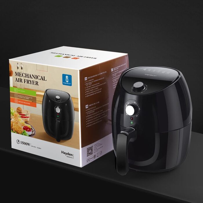 Фритюрниця повітряна XL, 3.5л, 1500W, без масла, антипригарне покриття, автоматичне вимкнення, BPA-free