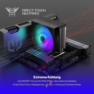 Система охолодження CPU Endorfy Spartan 5 Max ARGB: сумісна з AM4, AM5, LGA1700, LGA1200, LGA1150, з вентилятором 120 мм