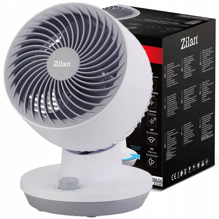 Настільний вентилятор Zilan Air Circulator, білий