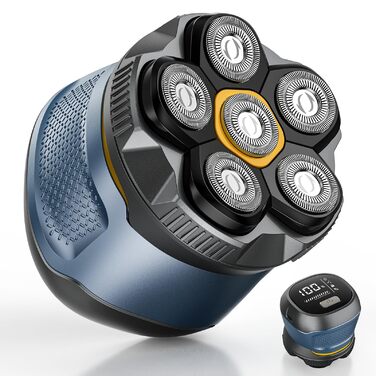 Електрична бритва для гоління голови Glatzen Herren: бездротова, для сухого та вологого гоління, з гнучкою голівкою та магнітною насадкою (6D)