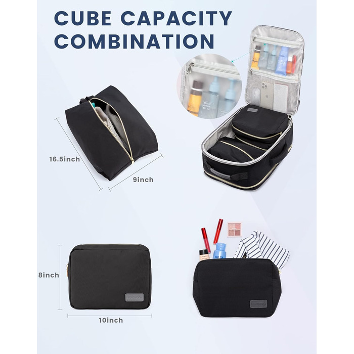 LOVEVOOK Рюкзак для ручної поклажі, 40L, для подорожей, ділових поїздок, вихідних, для ноутбука 17