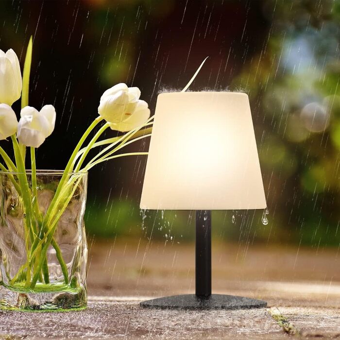 Акумуляторний LED настільний світильник Malux з димером, теплий/холодний білий (3000K/7500K), водонепроникний IP44 для дому та саду