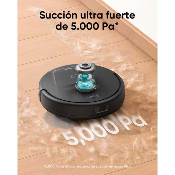 Робот-пилосос eufy L60 Hybrid SES з функцією миття, потужність 5000Pa, лазерна навігація iPath, для ретельного прибирання, ідеальний для волосся та твердих підлог (відновлений)