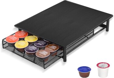 Організатор для капсул Dolce Gusto SYSYLY: 72 капсули, 2 ящики, металевий, чорний