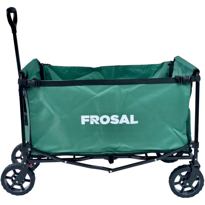 FROSAL Візок для собак Bruno, зелений, складний | Транспортний візок для тварин з легким доступом