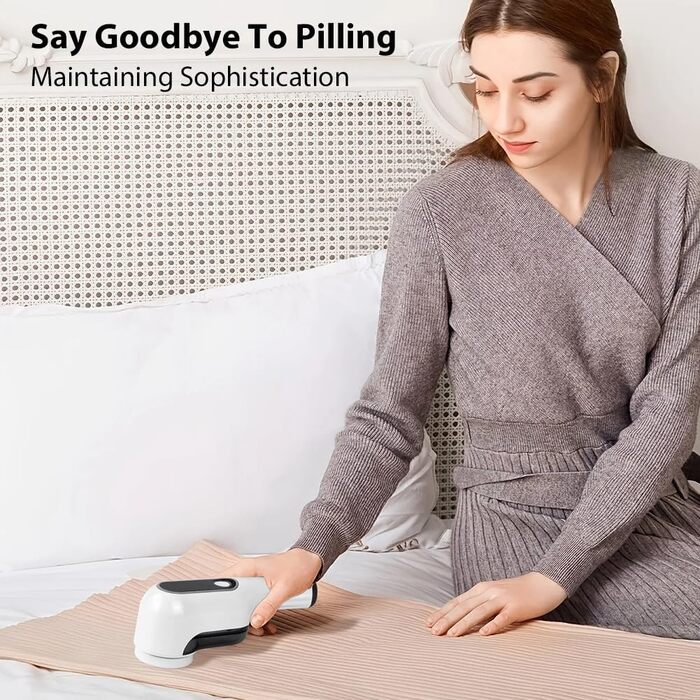 Електричний видалення ворсу HOTUT: 3 леза, LED-дисплей, 2 режими, для одягу, диванів, килимів