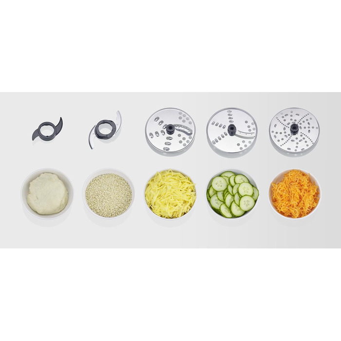 SEVERIN Multifunctional Food Processor for kneading, mixing, grating, shredding, grinding, and more. Food processor with extensive accessories, high-quality multi-grinder, KM 3892 Multifunction: kneading, mixing, grating, shredding, grinding, and more.
