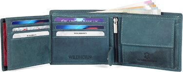 Чоловічий шкіряний гаманець WildHorn Antlers Hunter Blue