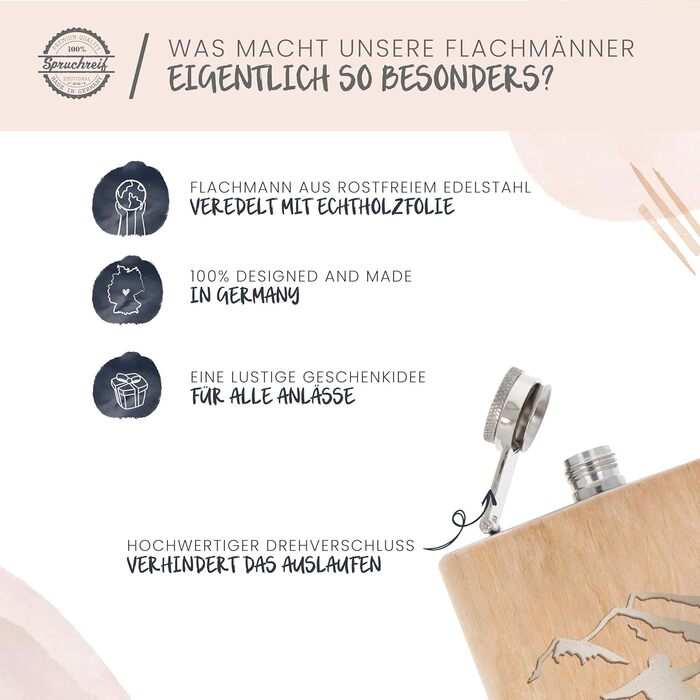 Фляга з нержавіючої сталі з гравіюванням - Оригінальний подарунок для любителів гірськолижного спорту та сноубордингу | Ідеально для афтескі та зимових пригод