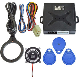Автосигналізація BANVIE RFID з кнопкою старту двигуна, Keyless Go, протиугінна система з двошаровим захистом для авто