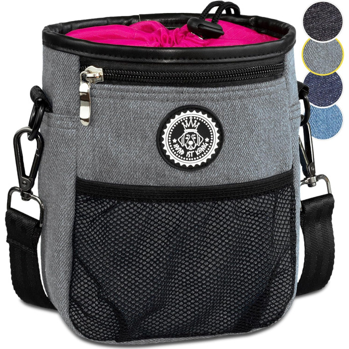 Лекарство для собак HUND IST KÖNIG Premium - місткий набір для прогулянок та тренувань з дозатором для відходів та електронною книгою (сірий, 16 x 18 x 6 см)