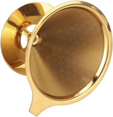 Золотий фільтр для кави Pour-Over з нержавіючої сталі, бджолині соти, багаторазовий, без паперу