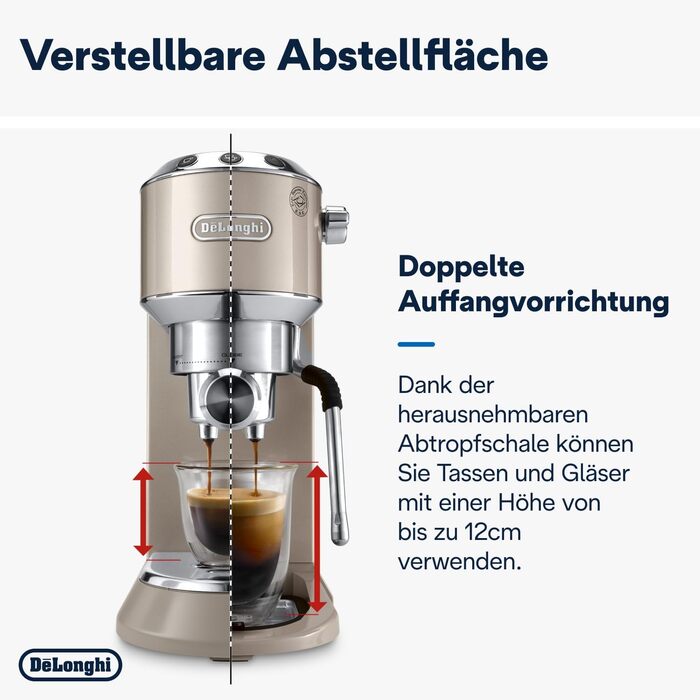 Еспресо-машина De'Longhi Style EC 685.B Dedica + Kit Barista: компактна, з професійним капучинатором, для кави та ESE-капсул