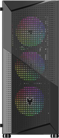 Корпус для ПК Oversteel Kyanite, білий, з вентилятором A-RGB 120мм, сітчаста передня панель, фільтри пилу, загартоване скло, USB 3.0, сумісний з ATX/Micro ATX/ITX