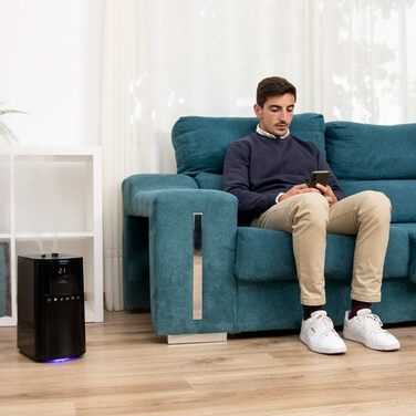 Зволожувач повітря Cecotec BreezeCare 4000 Connected: 6 л резервуар, 400 мл/год, Wi-Fi, сенсорне управління, плазма, 40 м², таймер 12 год, 30W (холодний) / 110W (гарячий)