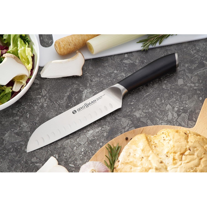 Ніж кухонний Grossman 110EP Santoku, 29 см, сталь, ергономічна ручка