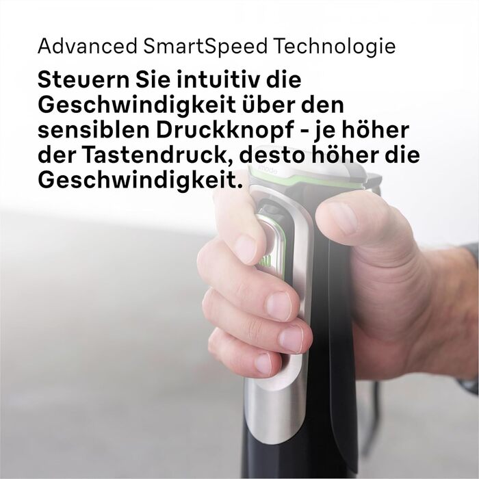 Braun MultiQuick 9 MQ 9147X – 5-in-1 immersion blender with stand mixer attachment, chopper, masher for potatoes & vegetables, and whisk, variable speed setting, 1200 W, Black/Stainless Steel. 5-in-1 including stand mixer attachment, single.