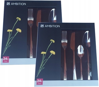 Набір столових приборів Ambition Siena, 48 предметів, на 12 осіб, полірована сталь