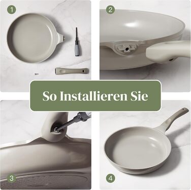 Redchef Ceramic Non-Stick Fry Pan - 28cm Induction Compatible, Omelette Pan - Chef's Quality, Scratch & Dishwasher Safe, PTFE, PFAS & PFOA Free