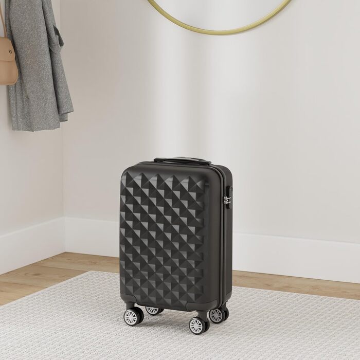 Набір валіз Beibye Zwillingsrollen 2066: чорний, M, L, XL (твердий корпус, тріо)