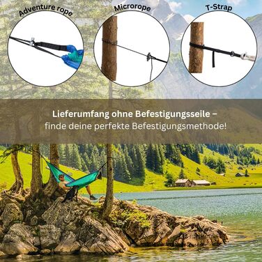 Гамак Amazonas Ultra-Light Adventure Coyote Kingsize - надлегкий, 275x140 см, до 150 кг, зелений (Ice-blue)
