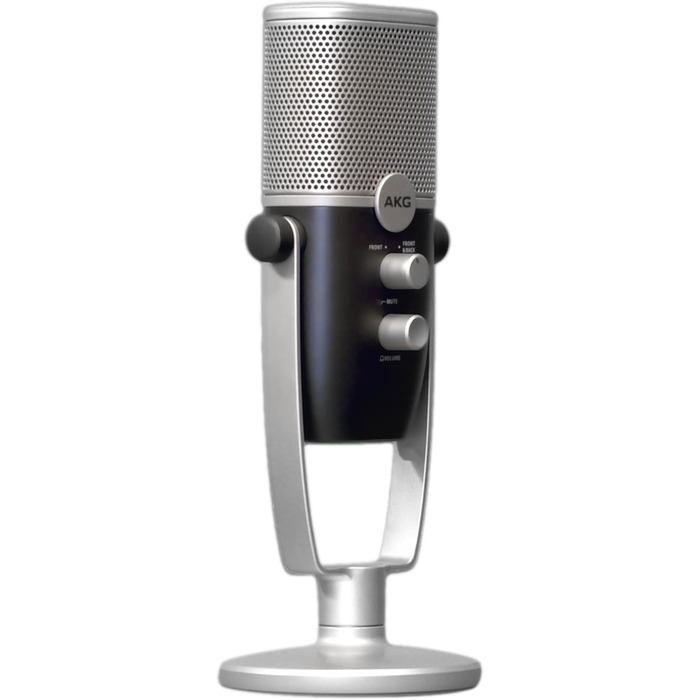 AKG Ara USB-C конденсаторний мікрофон для подкастів, відео, геймінгу та стрімінгу, синьо-сріблястий