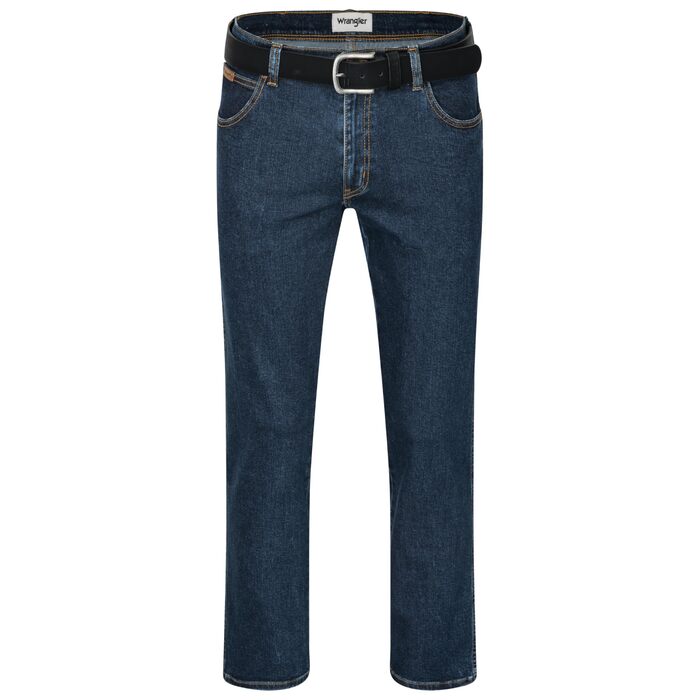 Джинси чоловічі Wrangler Texas Regular Fit Authentic Straight Darkstone + Чорний ремінь 34W/32L