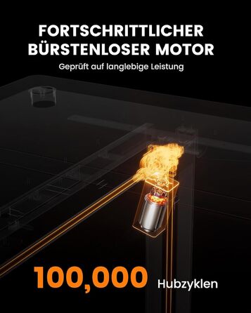 Ергономічний електричний стіл ErGear 160x80 см, 100 кг, безщітковий мотор, тиха робота, міцна металева рама