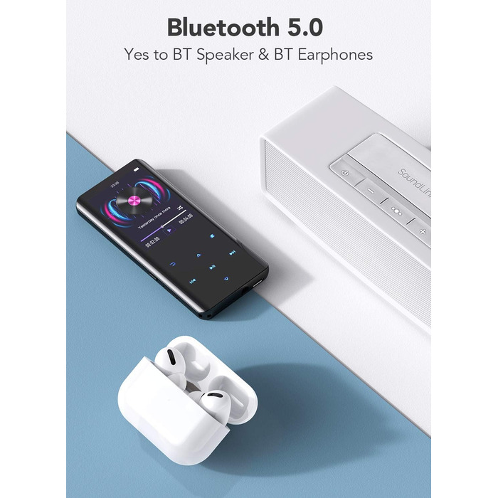 MP3 плеєр AGPTEK 32GB з Bluetooth 5.0, 2.4