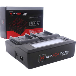 Зарядний пристрій Baxxtar PRO NP-F з LCD-дисплеєм (подвійне заряджання) для акумуляторів NP-F550, NP-F570, NP-F750, NP-F970, NP-FM500H
