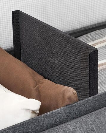 SONGMICS Storage Ottoman, Folding Bench, 38 x 110 x 38 cm Footstool, Storage Box, Load Capacity up to 300 kg, for Living Room, Bedroom, Entryway, Slate Grey LSF77K 110B cm Slate Grey