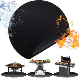 Вогнетривка підкладка ROCKY&CHAO 152x107 см — захисний килимок від вогню з 3 шарів (скловолокно та алюміній) для гриля, BBQ, кемпінгу та захисту підлоги та газону