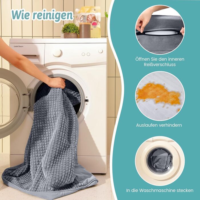 Ортопедичне ліжко для собак, маленьких порід, водовідштовхуваче, сіре, 76x51x19 см