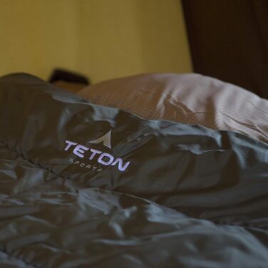 Сплячий мішок TETON Sports Celsius XXL; Великий, для сімейного кемпінгу; Безкоштовний компресійний мішок, чорний (зелений)