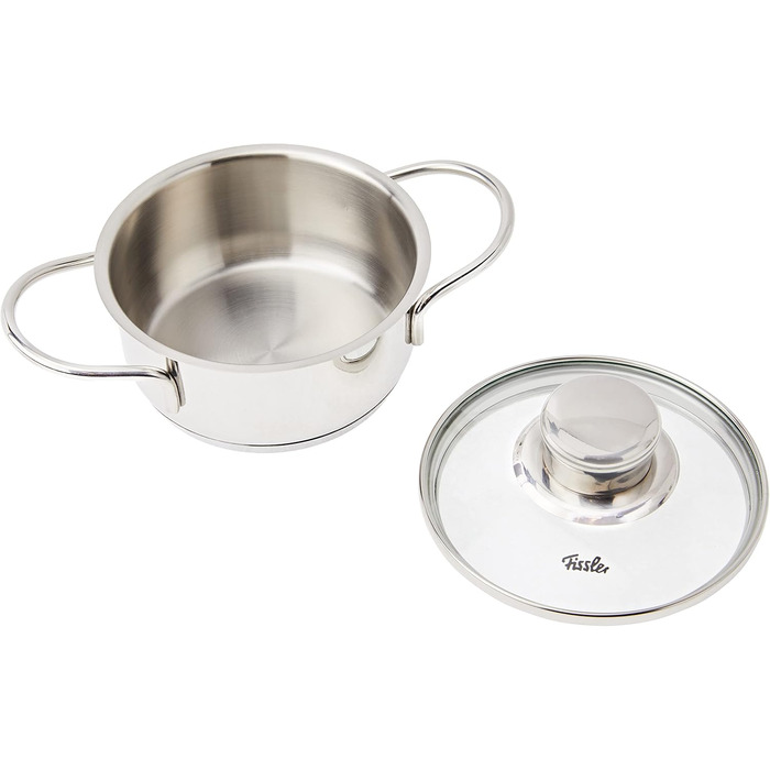 Міні-каструля Fissler Häppchen з нержавіючої сталі 12 см, 0,5 л, з кришкою, для індукції
