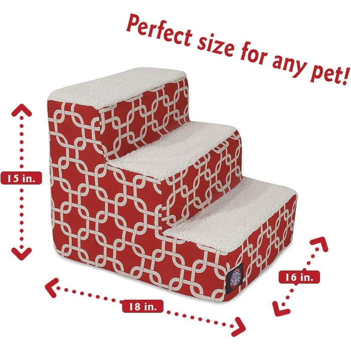 Трап для домашніх тварин Majestic Pet, 3 сходинки, блакитно-бірюзовий, з ланцюговим візерунком, для котів та собак