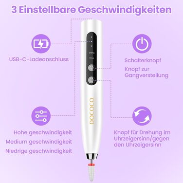 Електричний фрезер для нігтів 15 в 1: професійний набір для манікюру та педикюру, 35000 об/хв, для гелю та акрилу