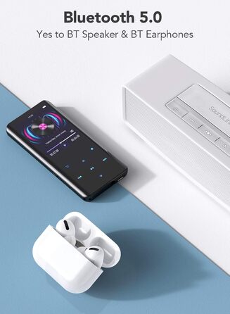 MP3 плеєр AGPTEK 32GB з Bluetooth 5.0, 2.4