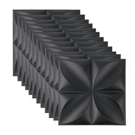 3D панелі стінові ПВХ чорні, декоративні панелі для стін та стелі, геймерські панелі для вітальні та спальні, 2 шт.
