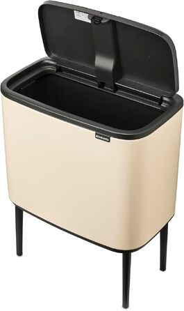 Сміттєвий бак Brabantia Bo Touch Bin на 36 л, металевий, білий, з внутрішнім відром (54 x 32 x 68 см)