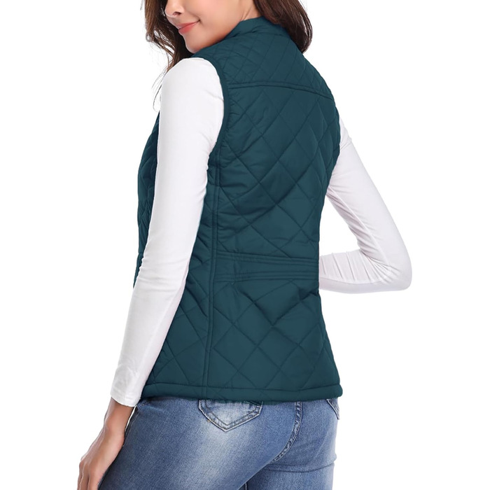 Жіноча тепла безрукавка з пуху (даунова) - зимова куртка, гільєт, тепла безрукавка, гірчиця, темно-синій (S, N20#)